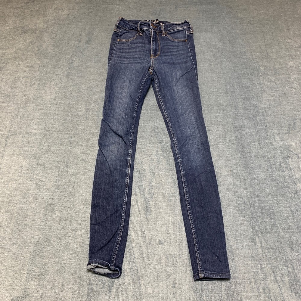 Hollister California Legging Jeans Womens 0R 24x28 Blue Denim Cotton High Rise